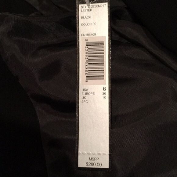 Nwt Tahari Lester blazer sz 6 black - Picture 5 of 5